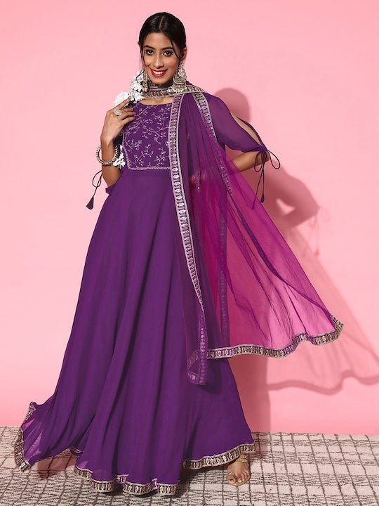 Purple Ladies Silk Kurta Set, Size: S-2XL at Rs 835/piece in Jaipur | ID:  2851493129397